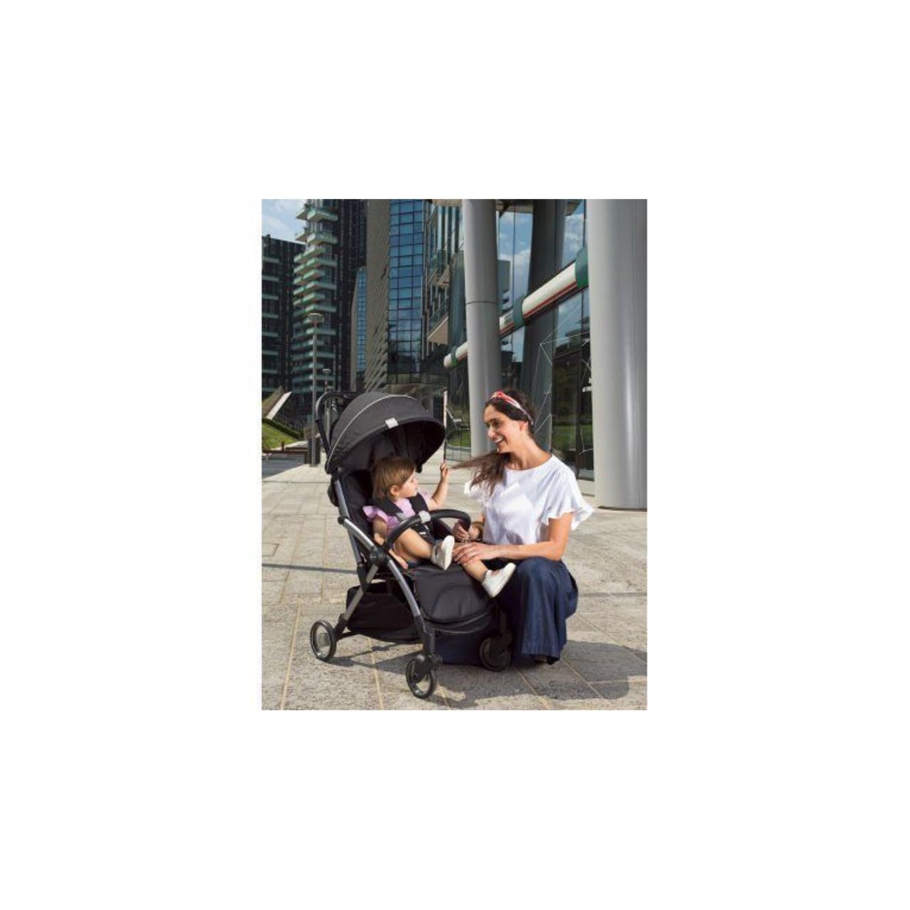 Chicco Goody Plus, Passeggino 0 Mesi-4 Anni, con Chiusura Automatica e Compatta, Capotte Estensibile con Trattamenti UV50+ Antipioggia, Schienale Reclinabile e Regolabile in 3 Posizioni, Poggiagambe