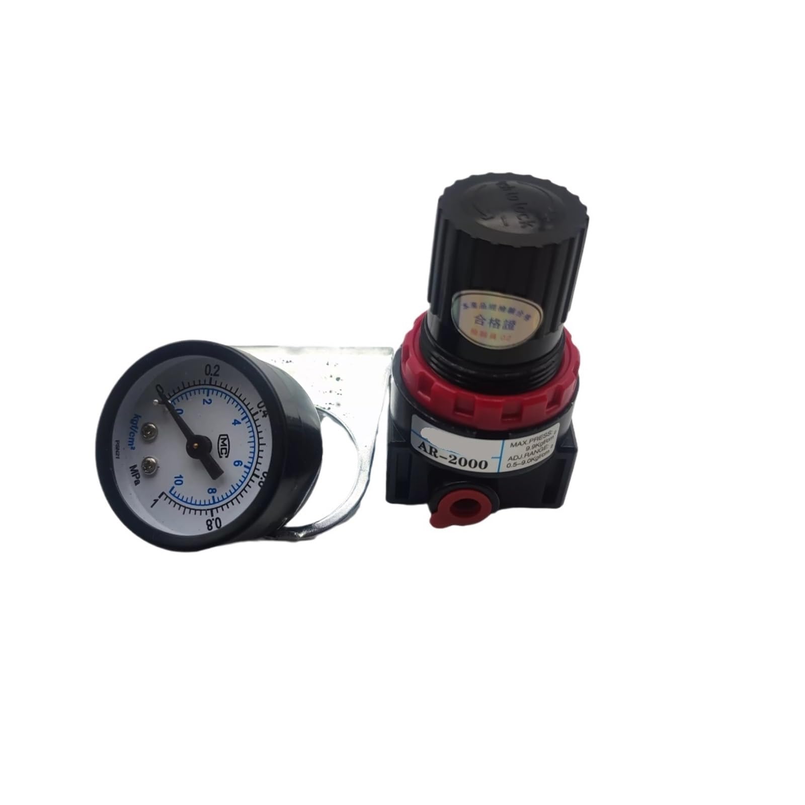 Jwvialel Ar2000 Pc6 Ar2000 G1/4 Thread Pneumatic Mini Adjusting Air Compressor Regulator Filter Pressure Switch/Reduction Valve 1Pcs(Ar2000 Pc6)