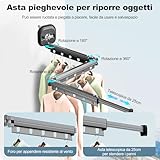 Zoom IMG-2 ergocar stendibiancheria da parete pieghevole Zoom IMG-2 ergocar stendibiancheria da parete pieghevole