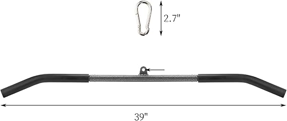 39/99cm Fitness LAT Pulldown Bar, LAT Pull Down Bar with Non-Slip Handle, LAT Bar Cable Machine Attachment for Gym, Muscle Building