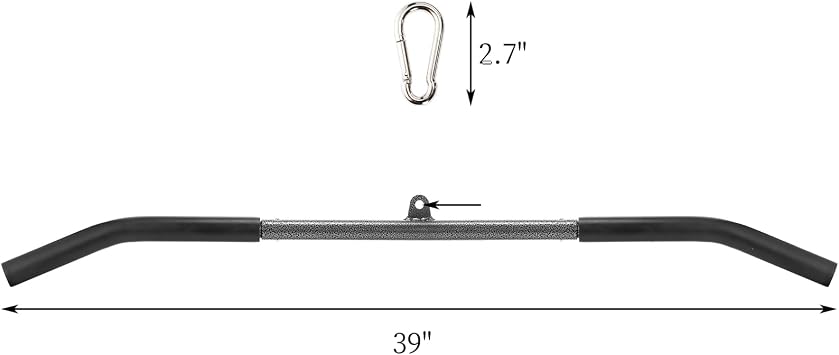 39/99cm Fitness LAT Pulldown Bar, LAT Pull Down Bar with Non-Slip Handle, LAT Bar Cable Machine Attachment for Gym, Muscle Building