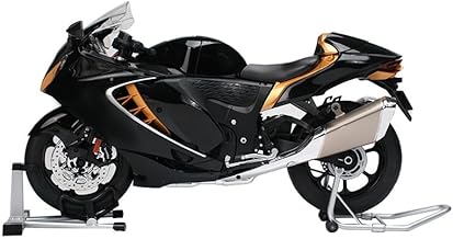 Alloy Motorcycle Model, 1/6 Scale Electroplated Metal Simulation Bike with Ignition Sound, Smoke Exhaust & Light Effects, Dynamic Collectible Motorbike Display for Enthusiasts