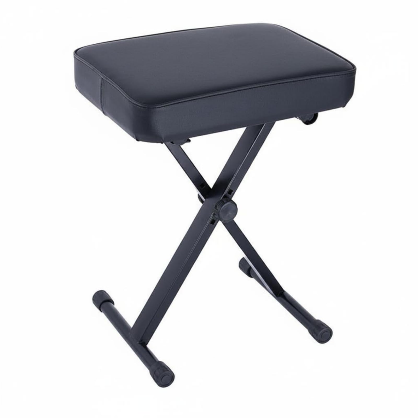 Höhenverstellbare Adjustable Piano Bench Höhenverstellbar Faltbare Klavierbank Faltbar X-förmiger Klavierstuhl für Keyboardspieler, Proberaum, Schwarz
