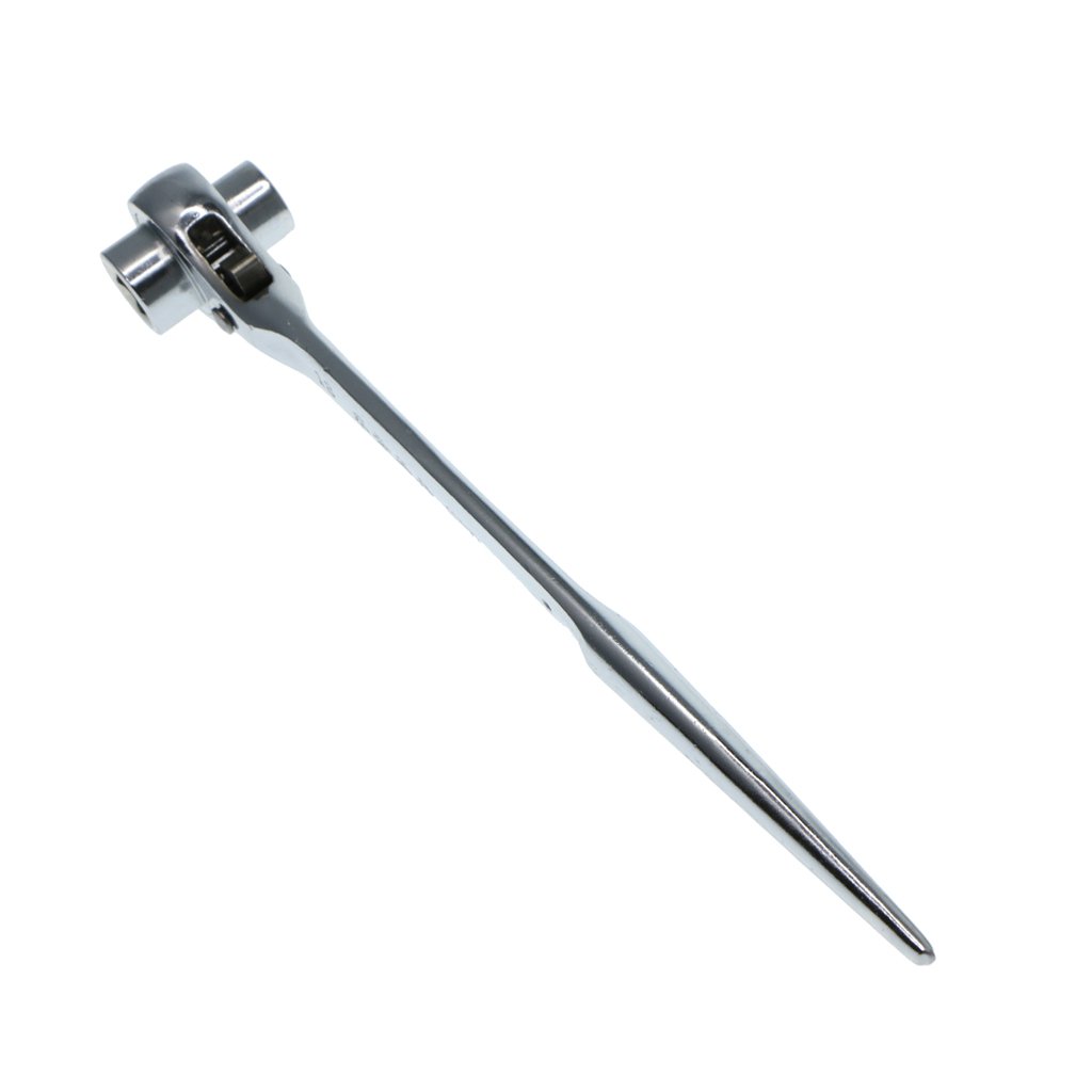 Pugermering Ratcheting Scaffold Spanner for Podger Use, Silver, 24-27mm