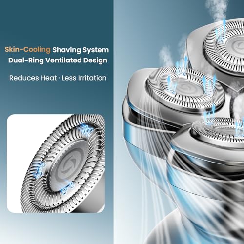 MAXGROOM® PRO 7D Head Shaver for Bald Men, Electric Head Razor with 7D Flexible Blades, Long Battery Life, IPX6 Waterproof, LED Display, 2 Speed Settings, Cooling Design, Premium Gifts for Men - Image 5