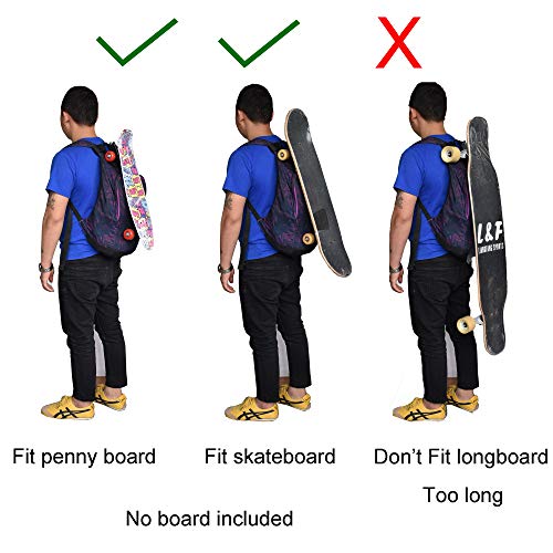 Yyst Backpack Attachment Carrier Hanger Rack Hook Holder For Carrying Mini Cruiser, Cruiser Board,Skateboard - Fit Most Backpacks - Easy To Use - No Backpack #TOP3