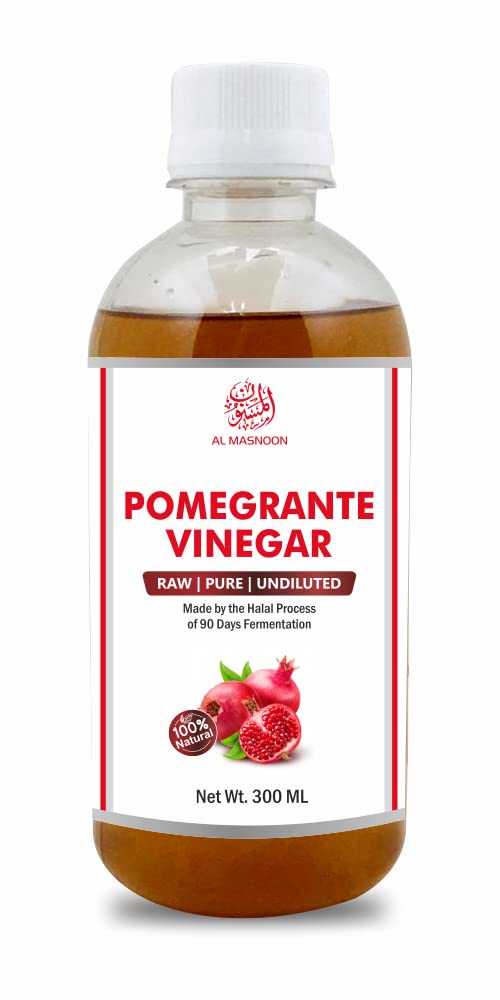 AL MASNOON Pomegranate Vinegar Raw & Undiluted/Anaar ka Sirka / 100% Natural & Pure 300 ml