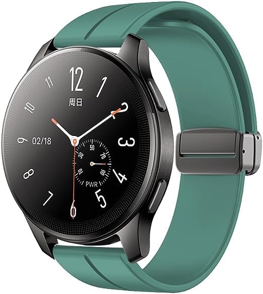Image of 22 mm Silicone Magnetic Watch Straps Belt Band Compatible with Noise ColorFit Ultra /Ultra 2, FireBoltt, Boat, Active /GPS, Buzz, Nav & Nav+, Universal Smartwatch Straps