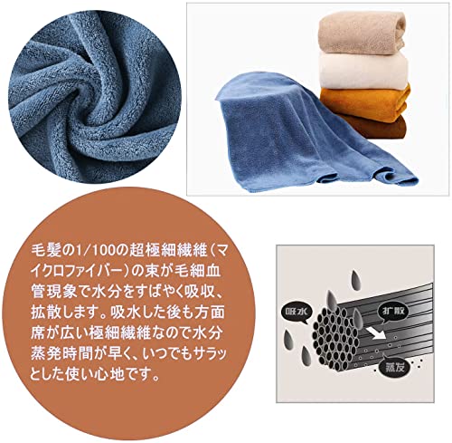 [Amazon限定ブランド] Oseamaidマイクロファイバー バスタオ