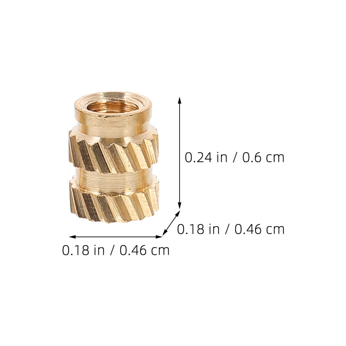 MAGICLULU 100Pcs Heat Set Knurled Threaded Insert Nuts for Printing Laptops and Automotive Shells and Easy to Install for DIY Projects