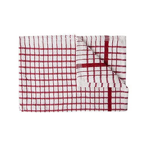 Set di 2 strofinacci per le mani, sale e pepe, per cucina, rotondo, con lacci, motivi ricamati, 100% cotone, diametro 65 cm, lavabile in lavatrice (grigio, confezione da 2
