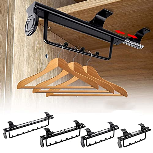Cintre coulissant pour garde-robe extensible pour optimiser les petits placards - 2