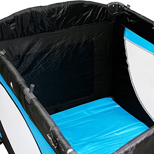 Berço Balanço Cercado Portátil Azul Baby Style