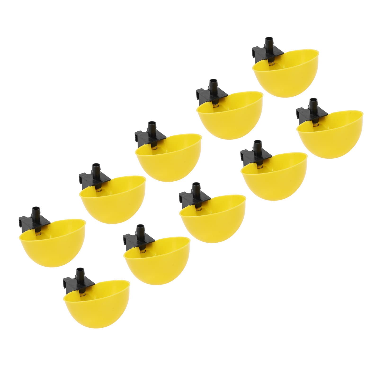 BuyWeek Bol à abreuvoir pour oiseaux, 10 pièces, tasses à abreuvoir automatique pour poulet de grande capacité, distributeur d'eau pour cage d'oiseaux pour caille de poulet