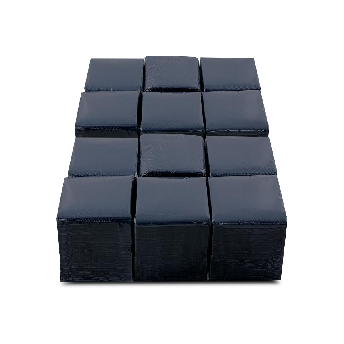 Pack de 1200 Servilletas Cocktail de Papel 100% Reciclables y Negras + Articulo de manaje aleatorio - Servilletas Eco 10 x 10 cm - Hostelnovo (1200 NEGRAS)
