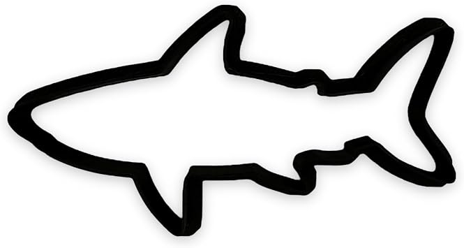 Great White Shark Cookie Cutter with Easy Push Design