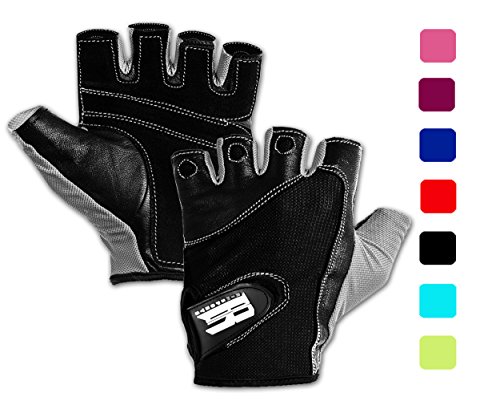 RIMSports Gym Gloves for Powerlifting, Weight Training, Biking, Cycling, Gym Equipment-Premium Quality Weights