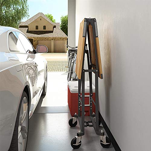 Mobile Rolling Workbench with Wood Top