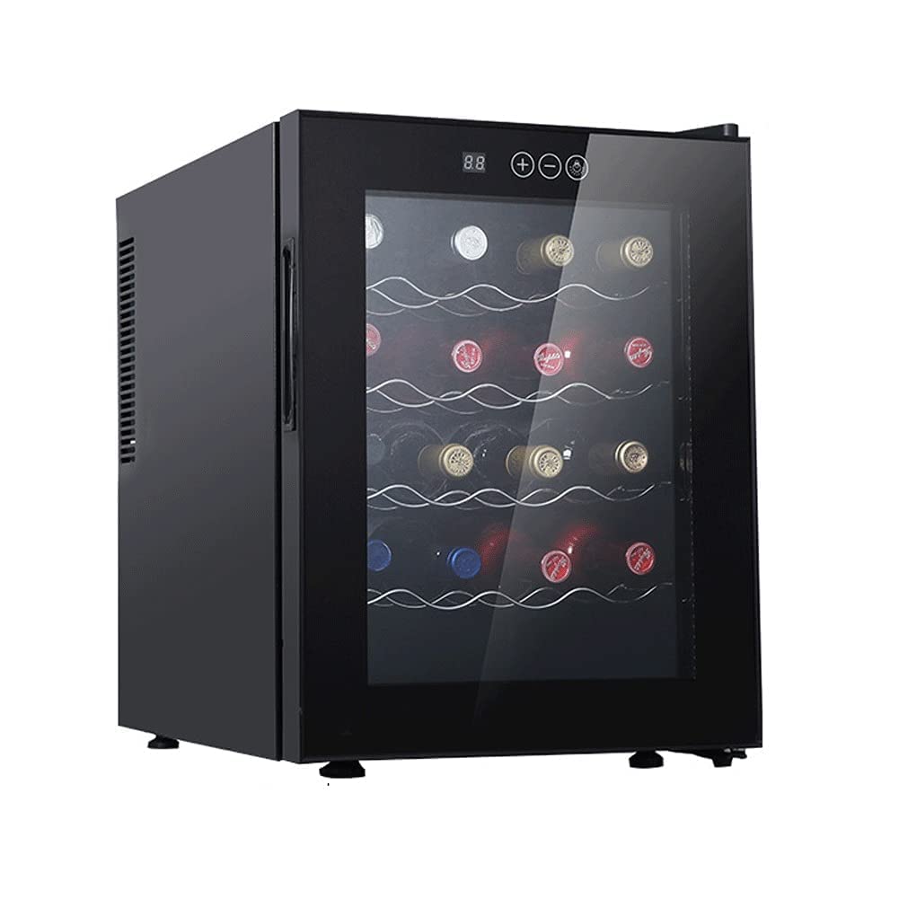 Refrigerador enfriador de vino con compresor de 48 litros con cerradura Bodega independiente grande para vino tinto, champán o espumoso | Puerta de cristal del refrigerador del control de temperatura