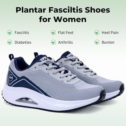 Image of RomenSi Womens Arch Support Walking Shoes Orthotic Fashion Sneakers Tennis Shoes for Plantar Fasciitis Pain Relief US 5.5-11