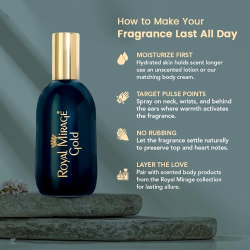 Image of Royal Mirage Gold Eau De Cologne | Long-Lasting Fragrance | Everyday Elegance | Citrus, Spicy & Woody Notes | Affordable Luxury | Elegant & Sophisticated Scent | Unisex EDC | 120ml