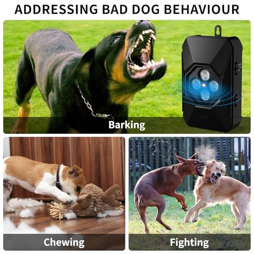 QEWEUUIE Anti Bell Gerät Hunde,3 Modi Antibell Ultraschall Gerät, 50 Fuß Antibell für Hunde,Stopp Hundebell Gerät drinnen und draußen,Geeignet für das Training großer, mittelgroßer und Kleiner Hunde
