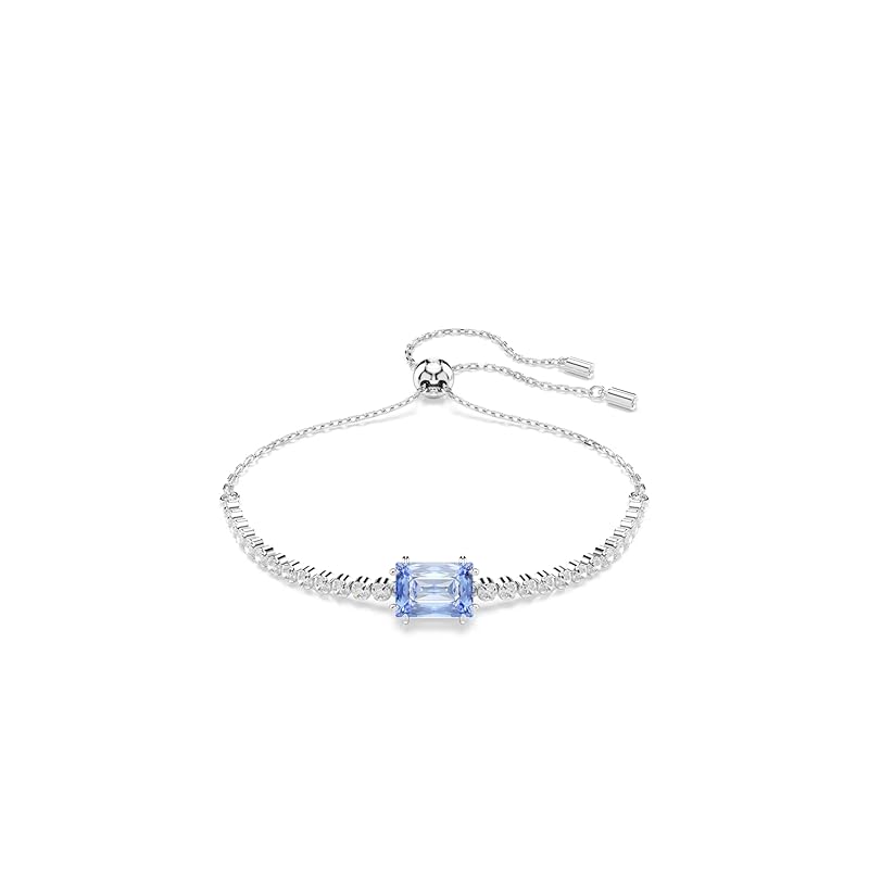 Swarovski Matrix Kollektion Tennis Armbänder Rhodiniert Blau