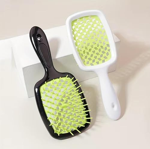 Miniatura 1 de 2 Uds. Cepillo De Pelo Ahuecado De Dientes Anchos, Peine De Masaje Para El Cuero Cabelludo Para Todo Tipo De Cabello, Peine Para Peinar El Cabello