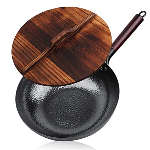 Wok de Acero al Carbono 12.5" con Tapa