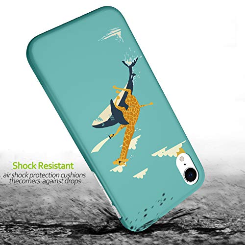 Adorable Giraffe Case For Iphone Xr, Lightweight Thin Flexible Soft Tpu Raised Edges Scratch Resistant Glossy Rubber Silicone Protective Phone Cover For Iphone Xr #TOP2