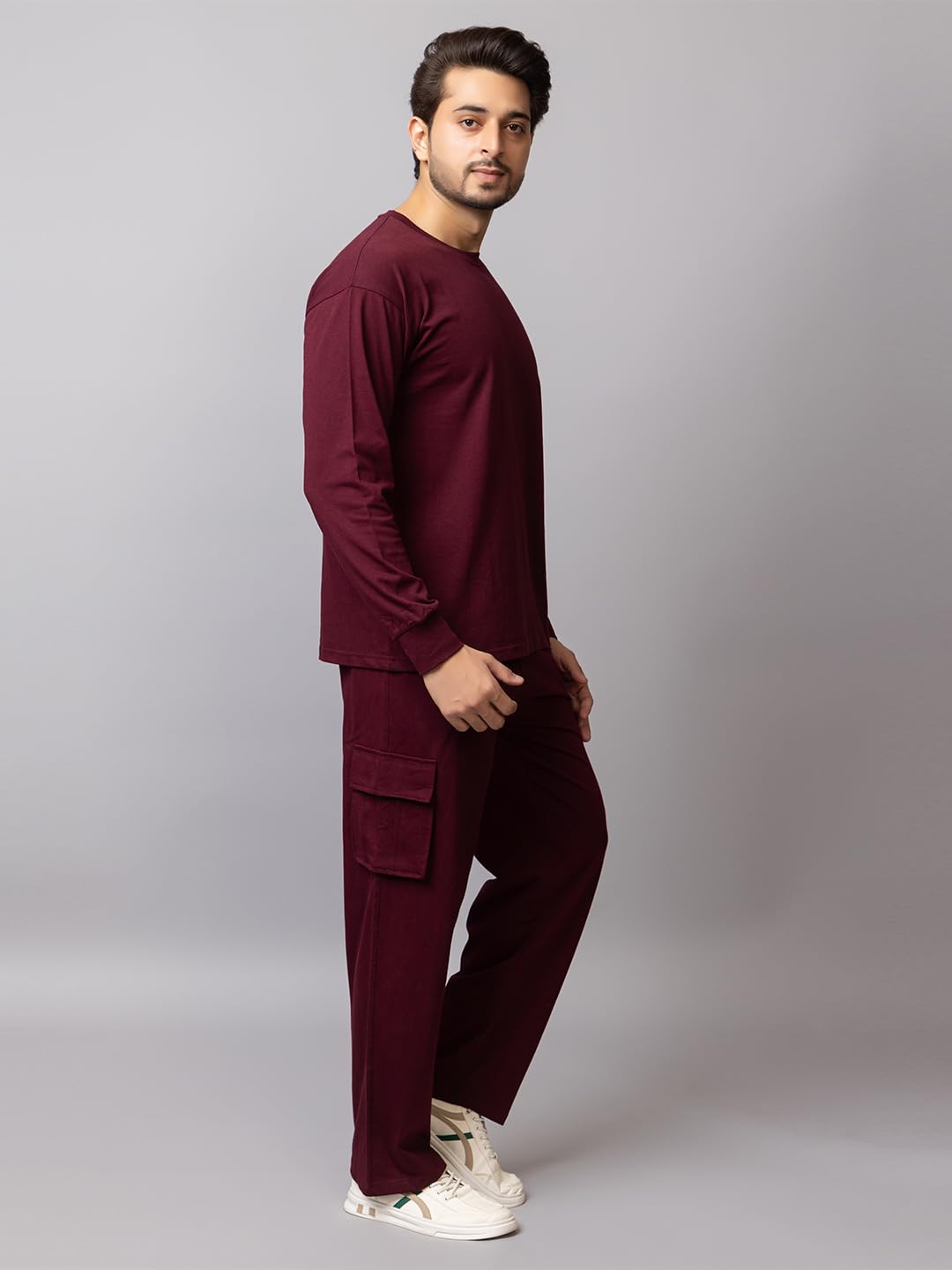 Kepa Men's Co-ord Set | Stylish Track Suit for Men | Summer & Winter Outfit | Gym Wear & Night Suit | Beach Wear & Casual Dress | Korean-Inspired Clothing SetWINE -3XL 1