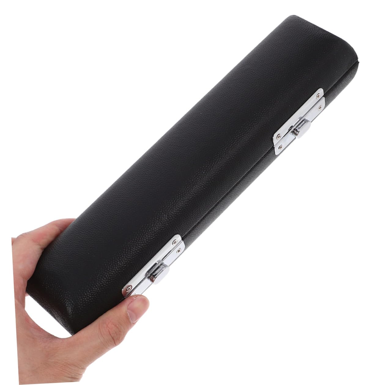 Estuche Rígido Negro para Piccolo con 16 Orificios, de Madera y Pu, Protege el Instrumento de Golpes y Es Adecuado para Prácticas y Enseñanza, Paquete de 2 Piezas