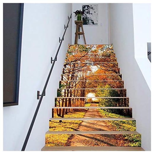 4D trappklistermärken, trappdekor – tretton delar av vardagsrum trappklistermärken, stegklistermärken och väggklistermärken