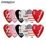 ChromaCast CC-HS-M Heart Shaped Picks, Medium, 12-Pack