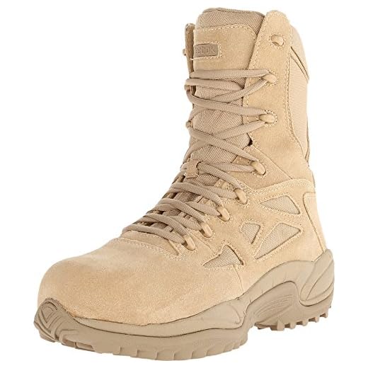 Reebok RB RB8894 Botas de tipo militar, ideales para trabajo, alta resistencia, 20 cm