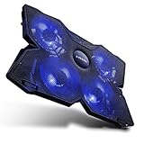 E-PRANCE Laptop Cooling Pad X5 15-17 inch Gaming Laptop USB Fan Cooler with 4 Fans at 1200 RPM, Ultra-Portable, Light Weight and Whisper Quiet