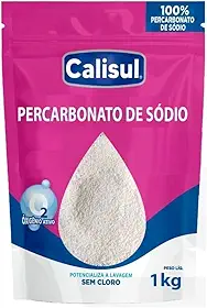 Percarbonato de Sódio 1kg 100% Puro Tira Manchas em Pó Sem Cloro, Biodegradável e Seguro para Roupas Brancas, Coloridas e Limpeza Doméstica
