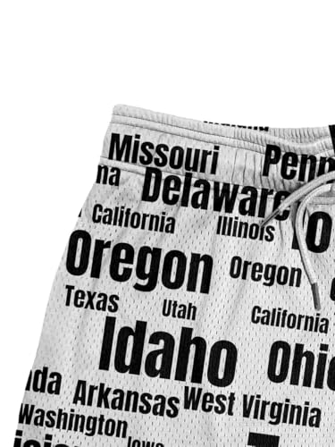 Men's Mesh Graphic Athletic Shorts Cool Streetwear Gym Shorts Mesh Pattern Printed Vintage Casual Shorts3