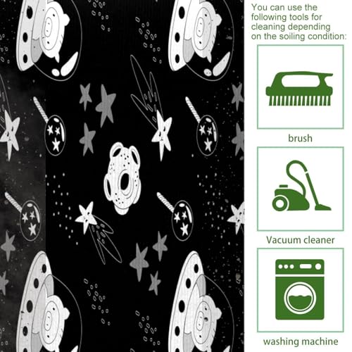 Tapis de cuisine antidérapants lot de 2 lavables absorbant noir - 5