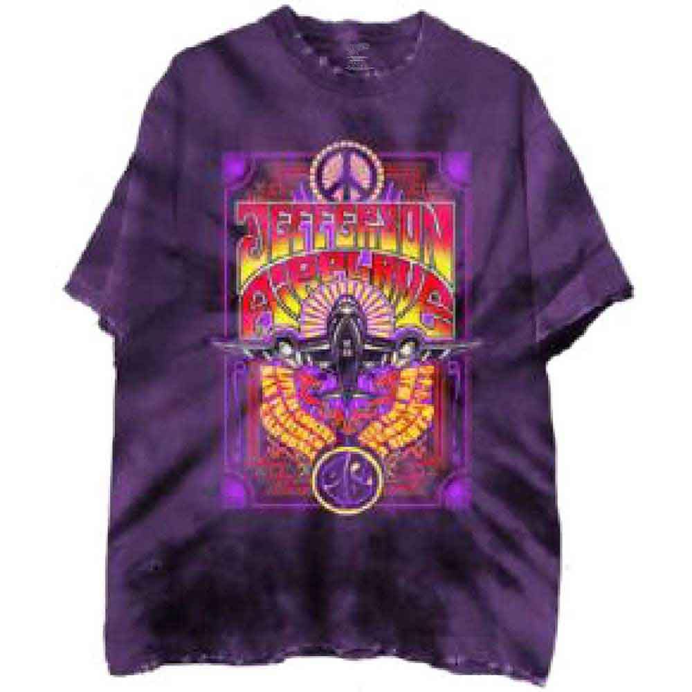 Jefferson Airplane T Shirt Live in San Francisco Official Unisex Tie Dye Purple S