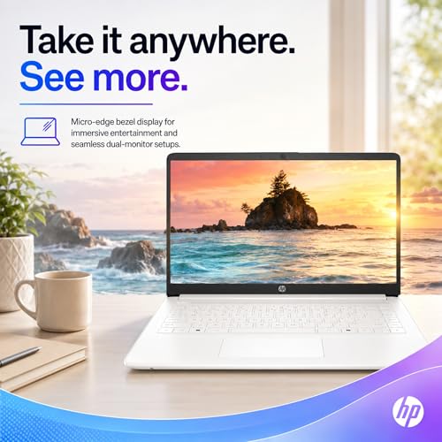 Image of HP 15.6 inch Laptop with Microsoft 365-1.1TB Storage - 8GB Memory - Intel Inside | Anti-Glare Display, 128GB SSD and 1TB Cloud Storage, 4-Cores CPU, Fast Charge and 12hrs Battery, no Mouse