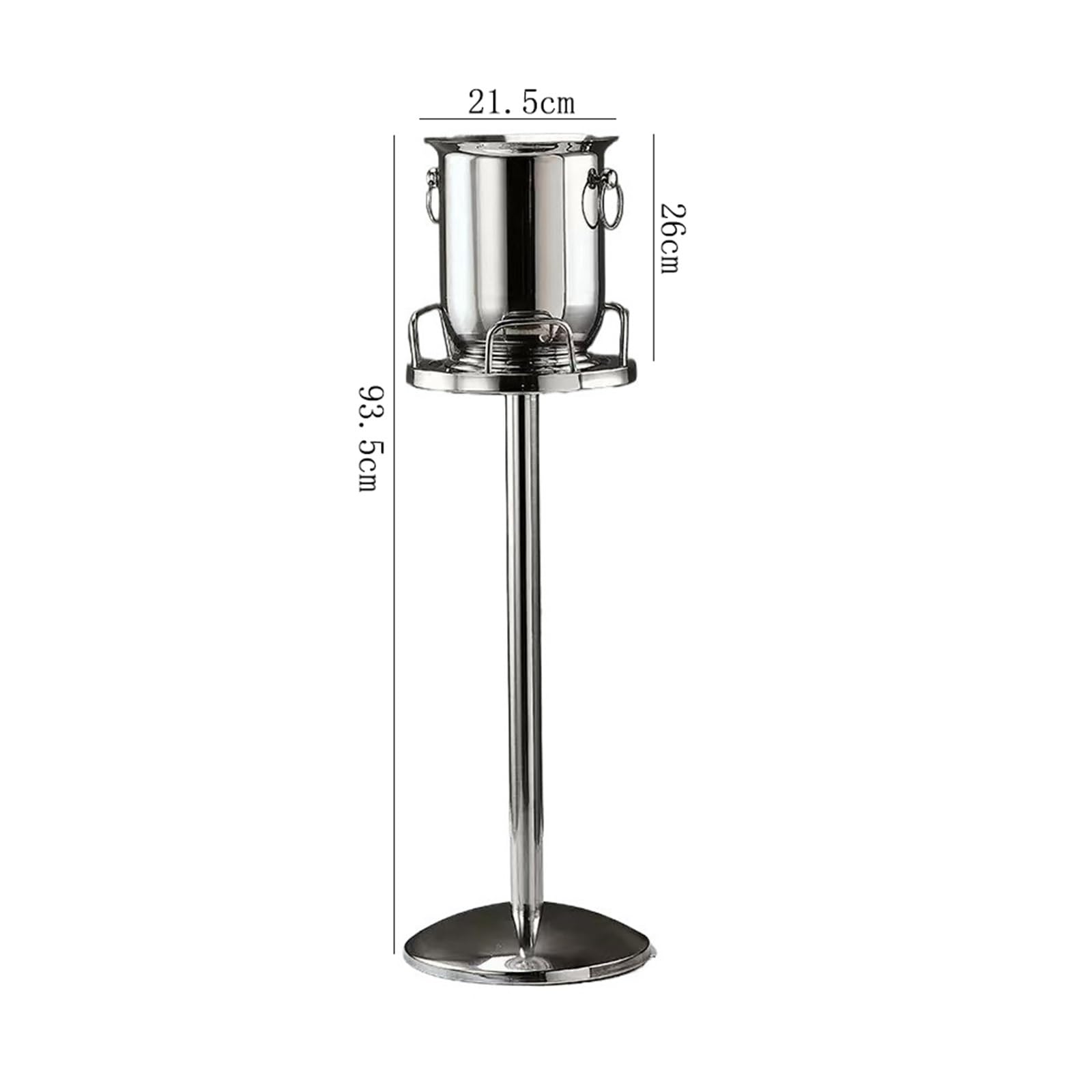 Seau à boissons Seau à glace en acier inoxydable avec support for barbecue de fête la maison