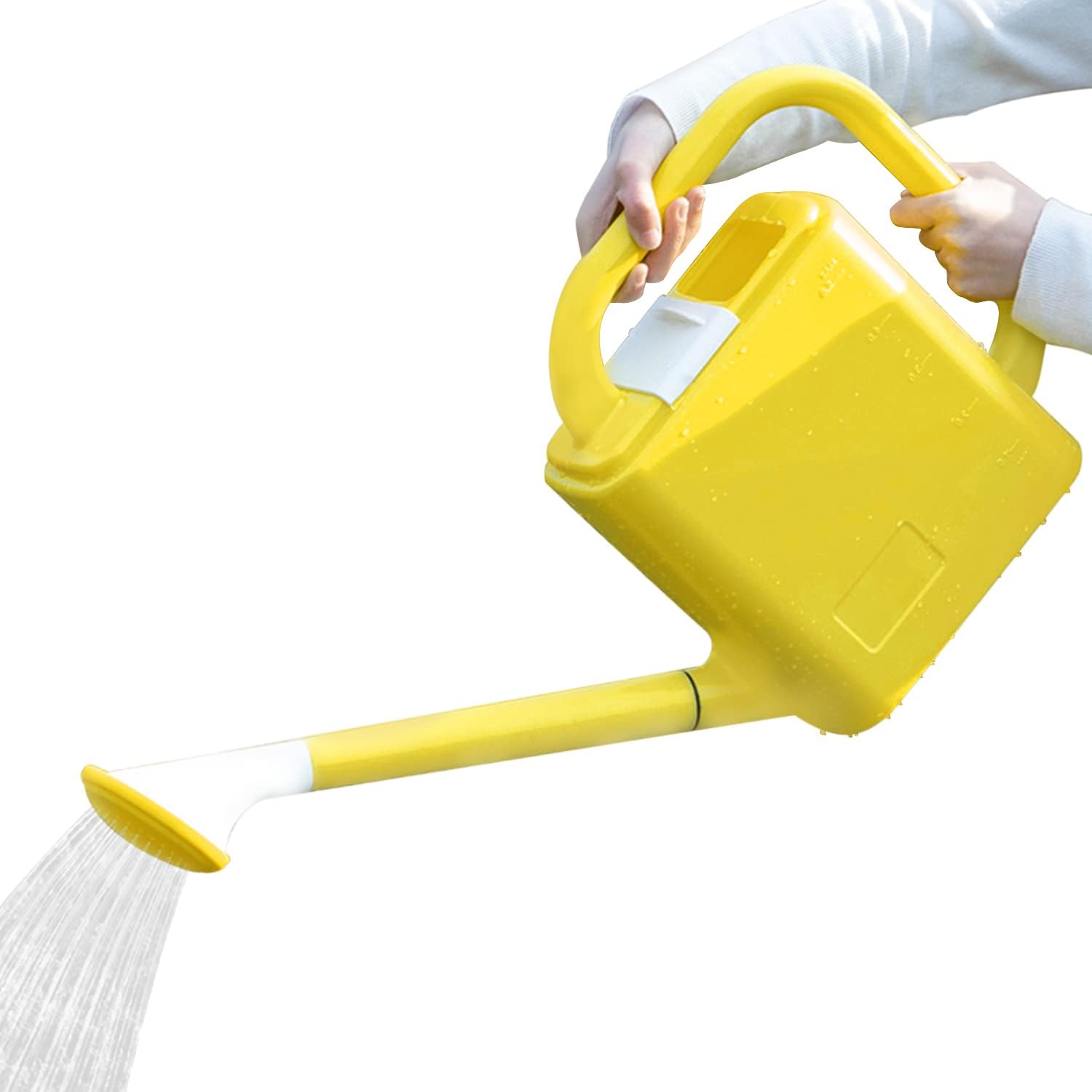 GARTOL 5L Watering Can Garden Watering Cans Outdoor Plant House Flower, with Removable and swiveling Large Long Spout, Sprinkler Head (Yellow)