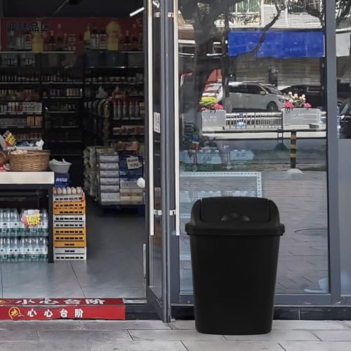 Caneca de basura rectangular negra 6.6 gal 4 unidades miniatura 6