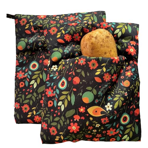2 Pack Floral Microwave Bag