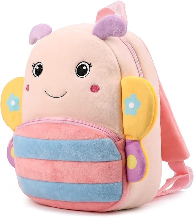 Image of MELVIS Cute Kids Backpack Toddler Bag | Plush Cartoon Mini Travel Bag for Baby Girl & Boy (1-5 Years) | Small Preschool Nursery Bag
