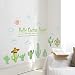 Sticker mural ZOZOSO Cactus Creativo Flor Nubes De Poupées À Planter De Jardin Décor De Billes De Cristal De La Sala Papier Peint Gabinete
