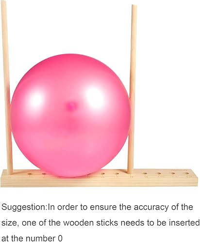 Miniatura 3 de Auihiay Regla de medición de globos de madera ajustable de 12 tamaños, herramienta de medición para decoraciones de globos, arcos, columnas,