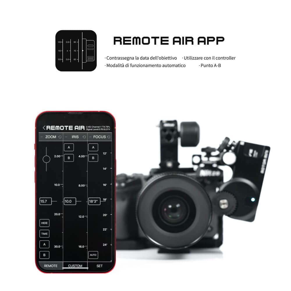 PDMOVIE Live Air 3 (PDL-AFX-RA) Wireless Follow Focus Lens Control System, Compatible with Most Cine Lenses Or SLR Lenses, Gimbal and Any Camera Cage (Ce n'est Pas la Version lidar)