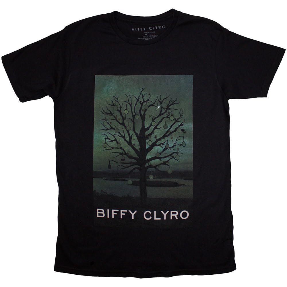 Rock Off Officially Licensed Products Men's Black Biffy Clyro Chandelier Band Logo T Shirt M